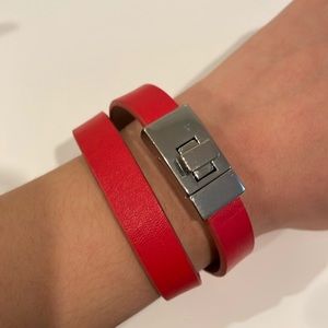 Hermes  style leather bracelet
